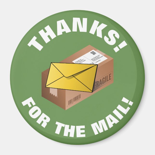 Imán Regalo Para Mailman | Redondeo (Frente)