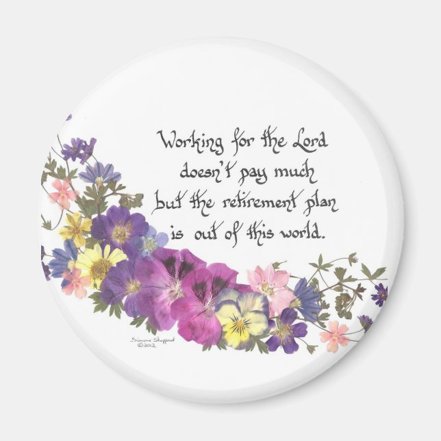 Imán regalo para voluntarios o trabajadores de la igles (Frente)