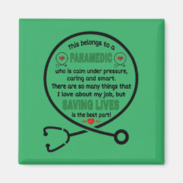 Imán Regalo paramédico. Esto Pertenece A Un Paramédico