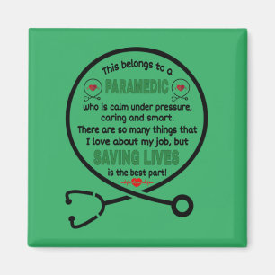 Imán Regalo paramédico. Esto Pertenece A Un Paramédico