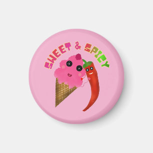 Imán Regalo personalizado Helado y Chile Dulce 