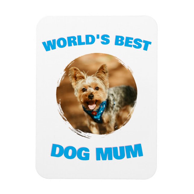 Imán Regalo personalizado mínimo mejor perro gato mamá  (Vertical)