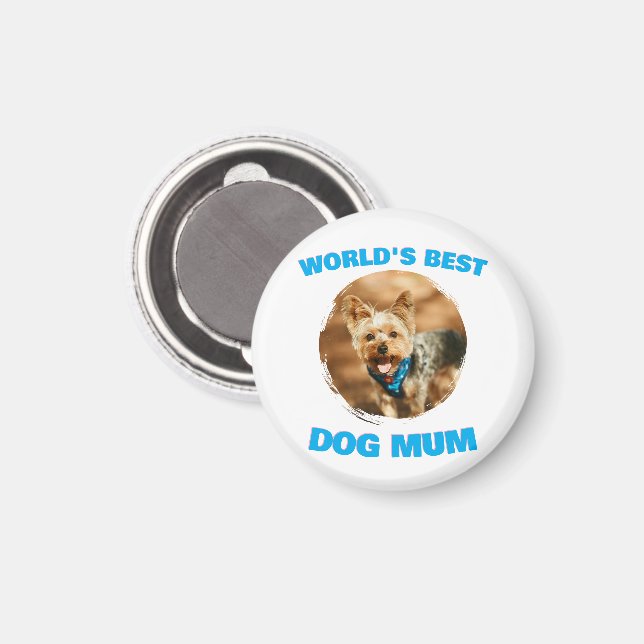 Imán Regalo personalizado mínimo mejor perro gato mamá  (Anverso/Reverso)