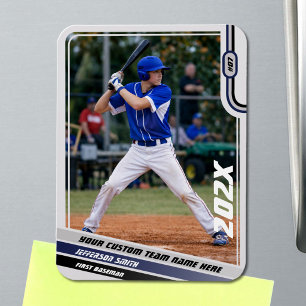 Imán Regalo personalizado para jugador de béisbol en az