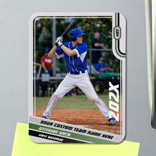 Imán Regalo personalizado para jugador de béisbol en ve