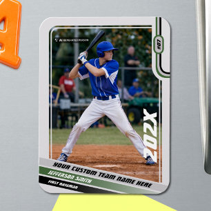 Imán Regalo personalizado para jugador de béisbol en ve