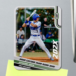 Imán Regalo personalizado para jugador de béisbol en ve