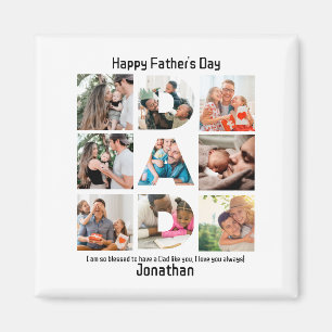 Imán Regalo personalizado para papá padre Día 9 Collage