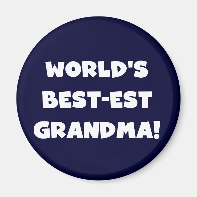 Imán Regalos blancos del texto de la abuela del (Frente)