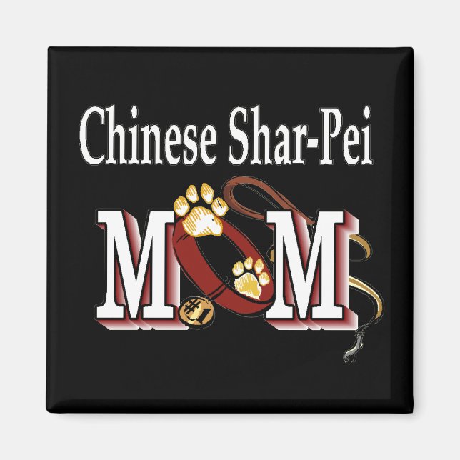 Imán Regalos chinos de mamá Shar-pei (Frente)