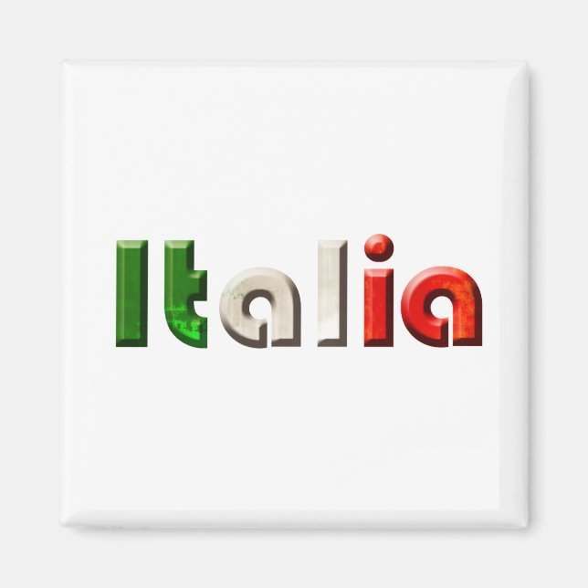 Imán Regalos con el logo de Italia para los amantes de  (Frente)