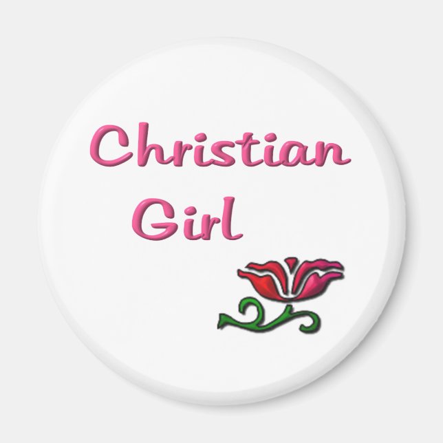 Imán Regalos cristianos Chicas (Frente)