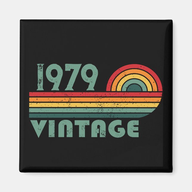 Imán Regalos de 45 años personalizados vintage (Frente)