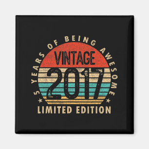 Imán Regalos de 5 años de antigüedad Vintage 2017 Edici