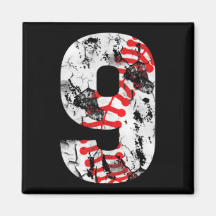 Imán Regalos De 9 Años De Edad Número 9 De Béisbol Nove