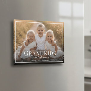 Imán Regalos de abuelos con foto de nietos Hacen la Vid
