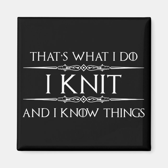 Imán Regalos de acné para los cuchillos - Gracioso Knit (Frente)