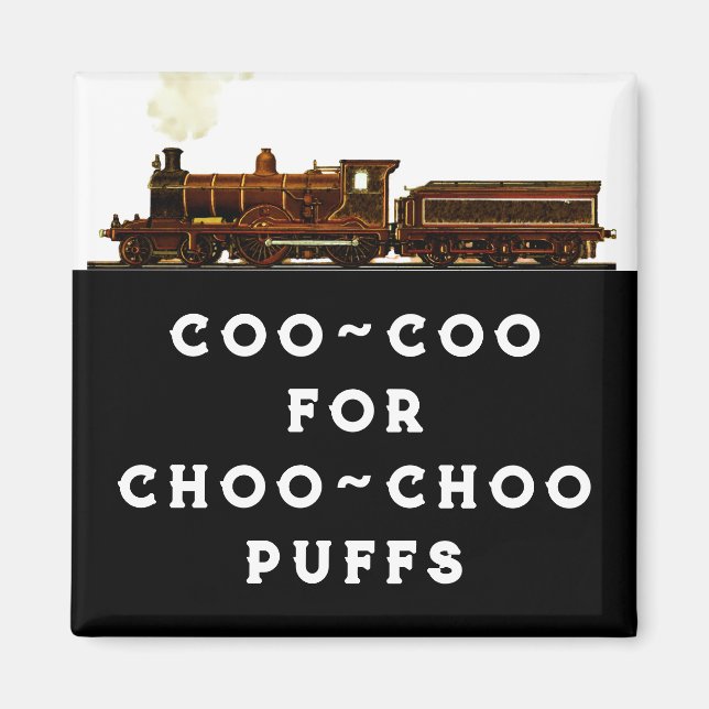 Imán regalos de amante de los trenes (Frente)