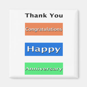 Imán Regalos de aniversario de los empleados simples y 