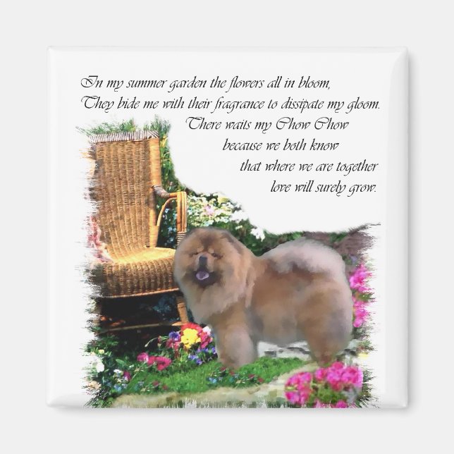 Imán Regalos de arte de Chow Chow (Frente)