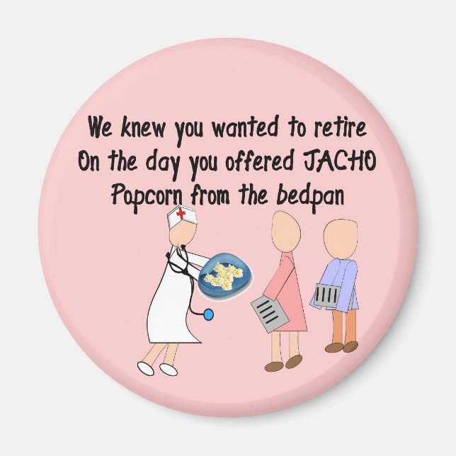 Imán Regalos de arte de enfermeras jubiladas (Frente)
