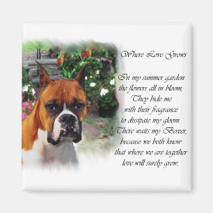 Imán Regalos de arte de perro de Boxer
