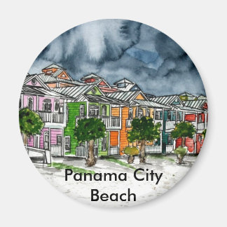 Imán Regalos de arte tropical de la Playa de Panamá en