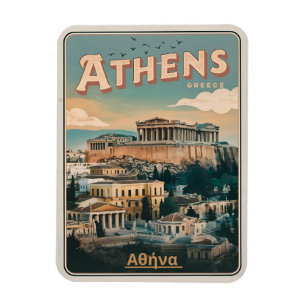 Imán regalos de Atenas antigua capital de Grecia