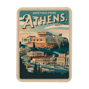 Imán regalos de Atenas antigua capital de Grecia
