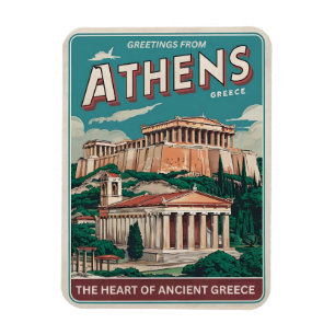 Imán regalos de Atenas antigua capital de Grecia  