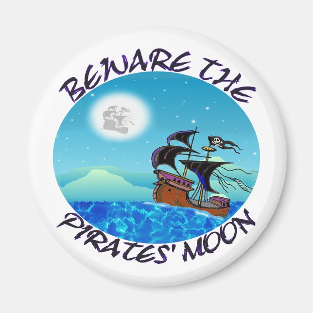Imán Regalos de barcos piratas (Frente)