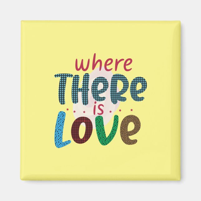 Imán Regalos de boda | Donde Hay Amor (Frente)