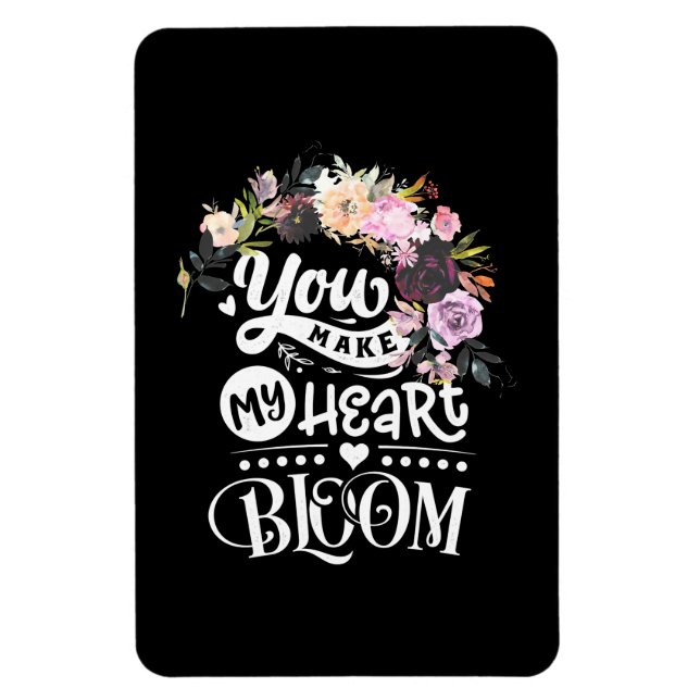 Imán Regalos de Boda | Me Haces Florecer el Corazón (Vertical)