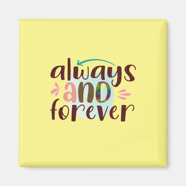 Imán Regalos de Boda | Siempre y Para Siempre (Frente)