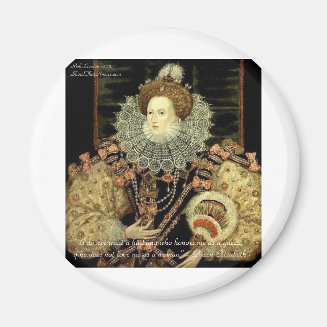 Imán Regalos de citas de amor para Reina Isabel 1 (Frente)