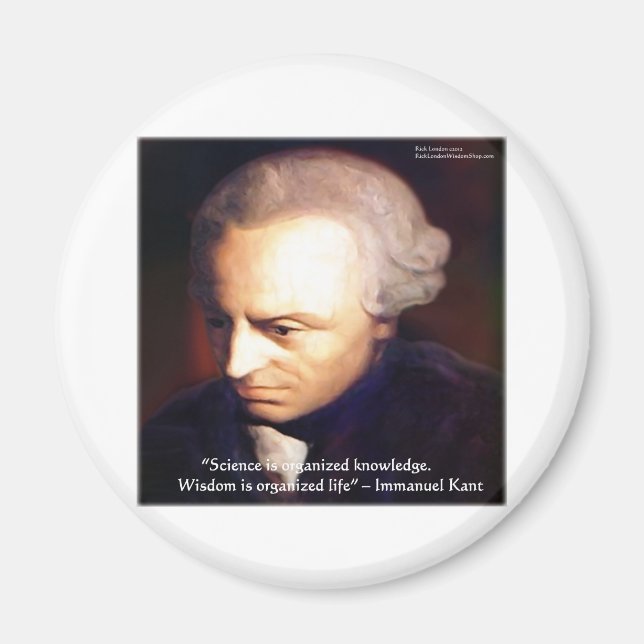 Imán Regalos de citas de Immanuel Kant Ciencia vs Conoc (Frente)