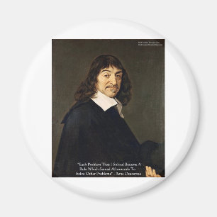 Imán Regalos de citas de sabiduría de René Descartes pa