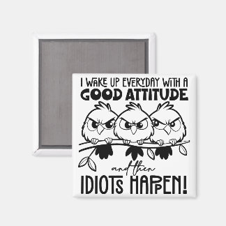 Imán Regalos de citas divertidas de pájaros para idiota