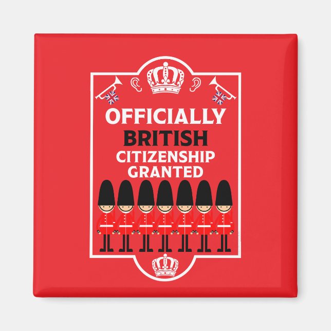 Imán Regalos de ciudadanía británica (Frente)