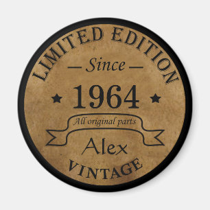 Imán Regalos de cumpleaños 60 vintage personalizados