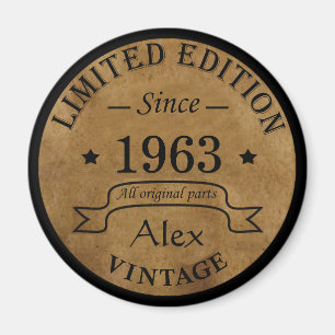 Imán Regalos de cumpleaños 60 vintage personalizados