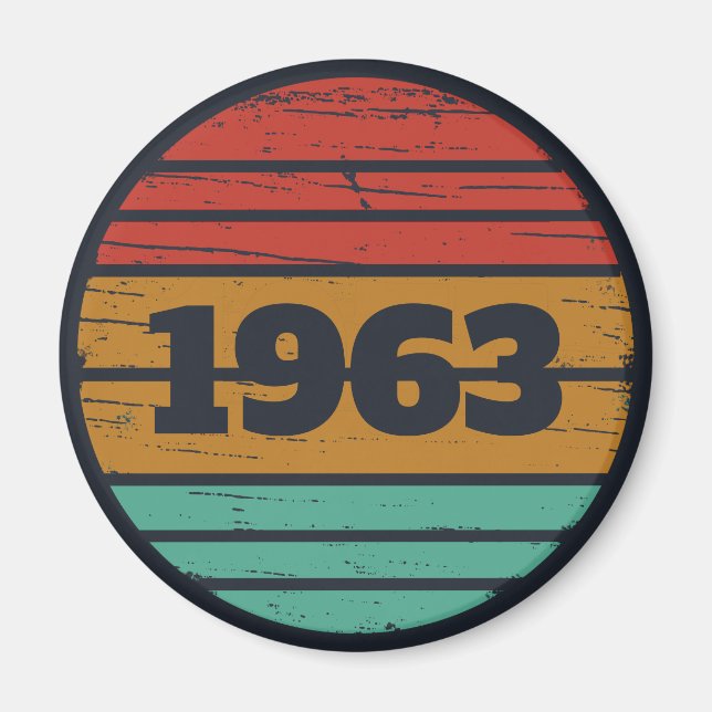 Imán Regalos de cumpleaños vintage personalizados (Frente)