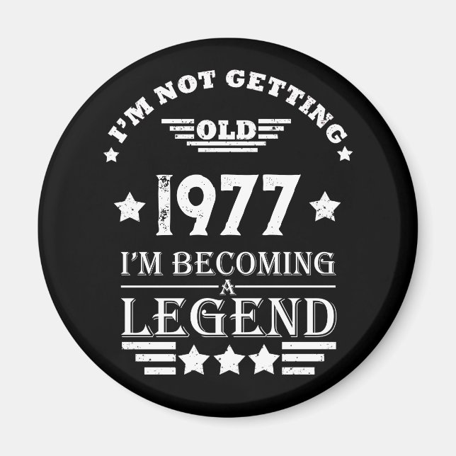 Imán Regalos de cumpleaños vintage personalizados blanc (Frente)