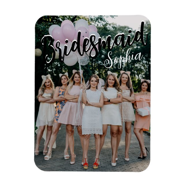 Imán Regalos de dama de honor Personalizados Foto moder (Vertical)