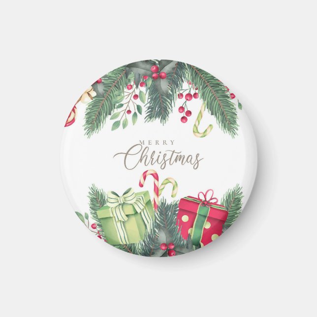 Imán Regalos de Decoración de Árbol de Navidad (Frente)