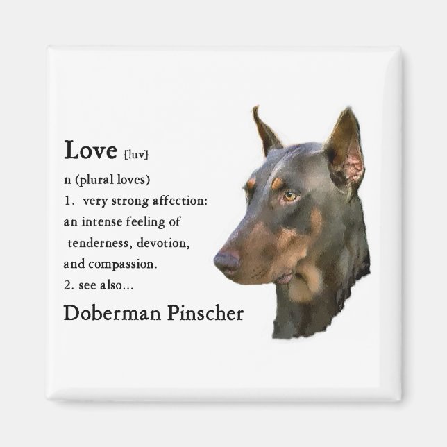 Imán Regalos de Doberman Pinscher (Frente)