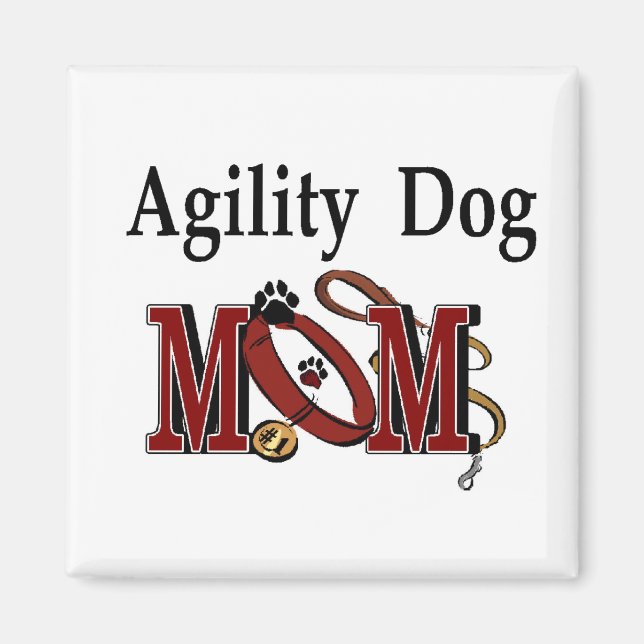 Imán Regalos de dueños de perros de Agility (Frente)