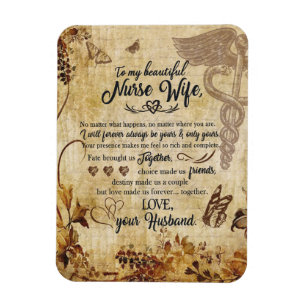 Imán Regalos de enfermera esposa Carta A Mi Hermosa M