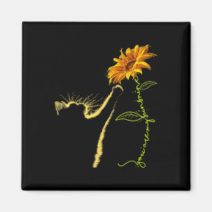 Imán Regalos De Girasol De Gato Para Los Amantes Del Ga