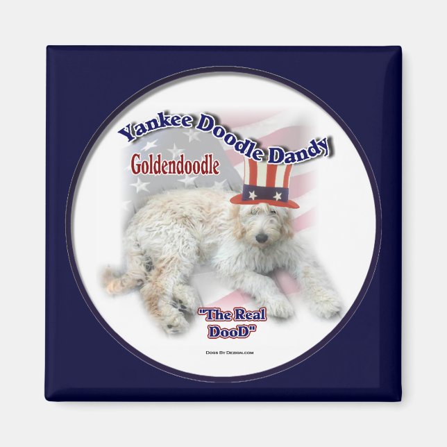 Imán Regalos de Goldendoodle (Frente)